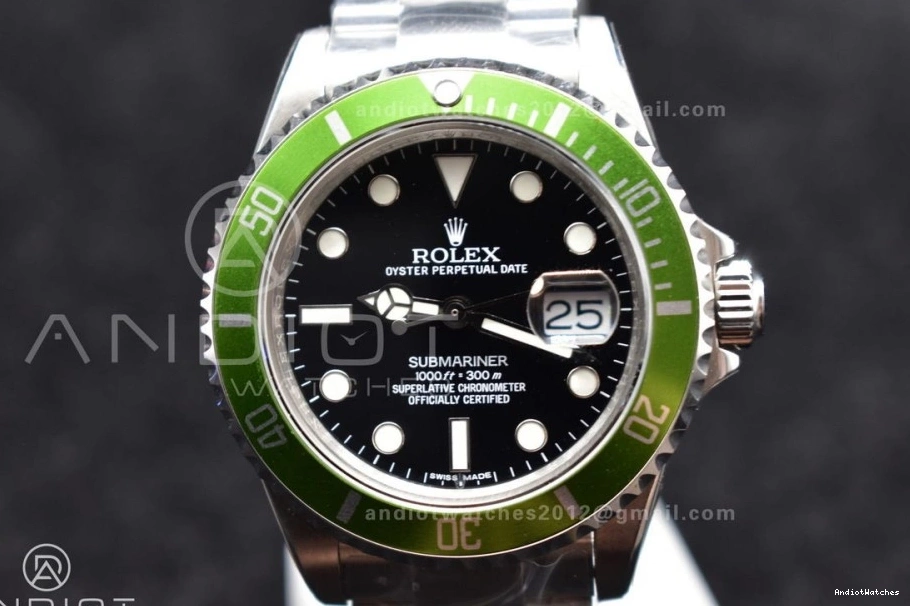 Kermit BPF 469 SS Edition Best Submariner16610LV Bracelet Snug On 0130